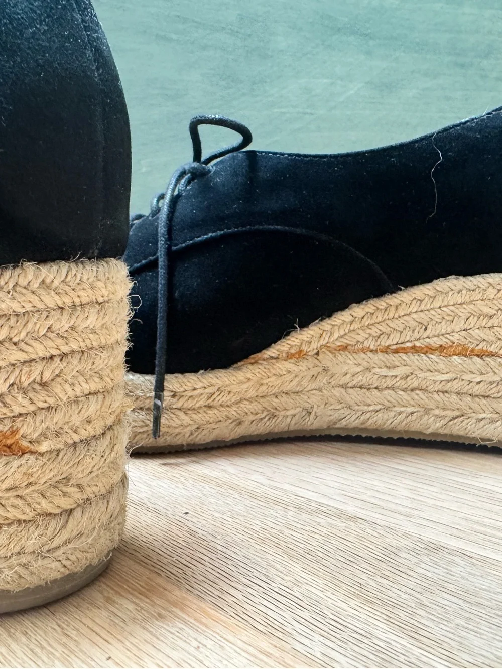 Bettye Muller Suede Espadrilles with Laces 9M